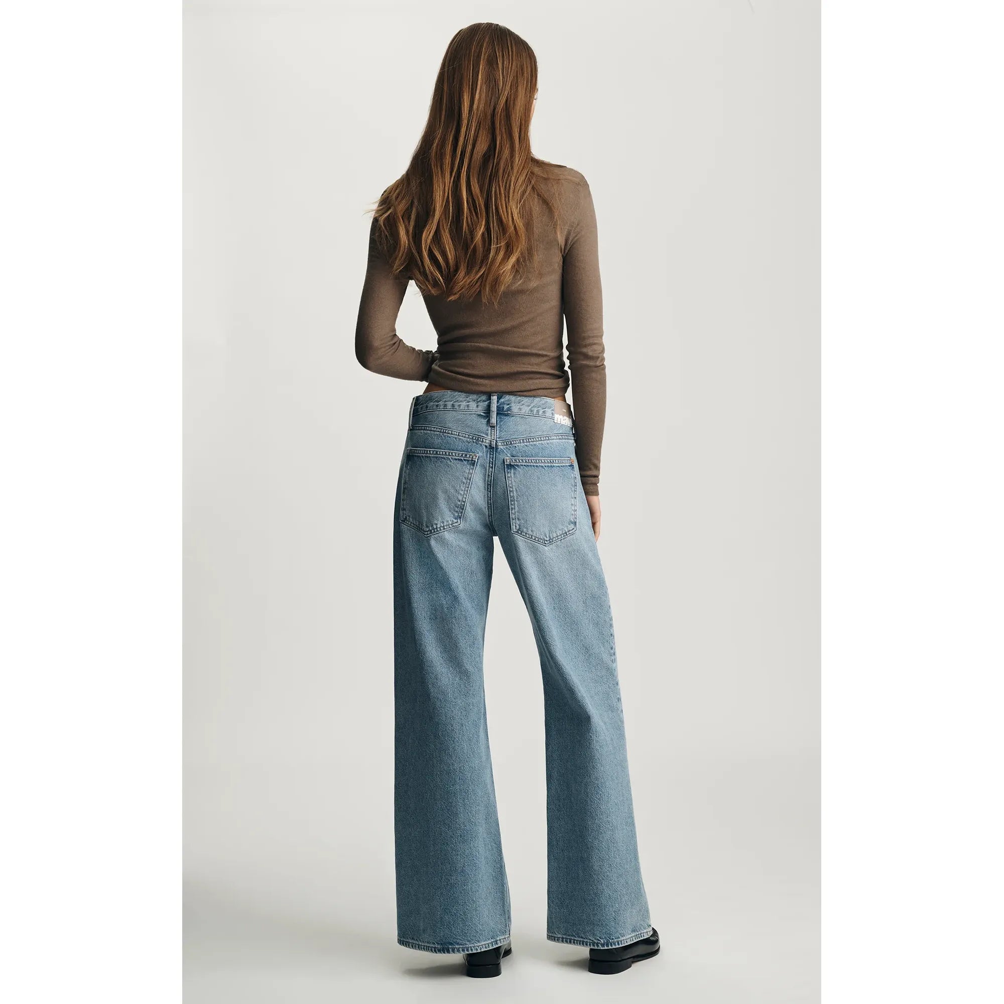 Sandy Wide Leg Jeans | Low Rise | Mid Used Classic Denim