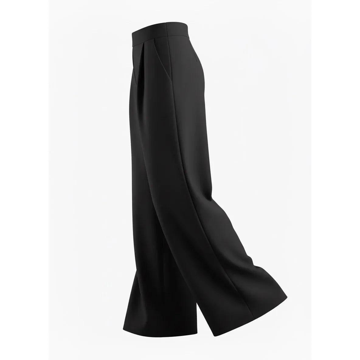 LuxeFlow Black Trouser Pant