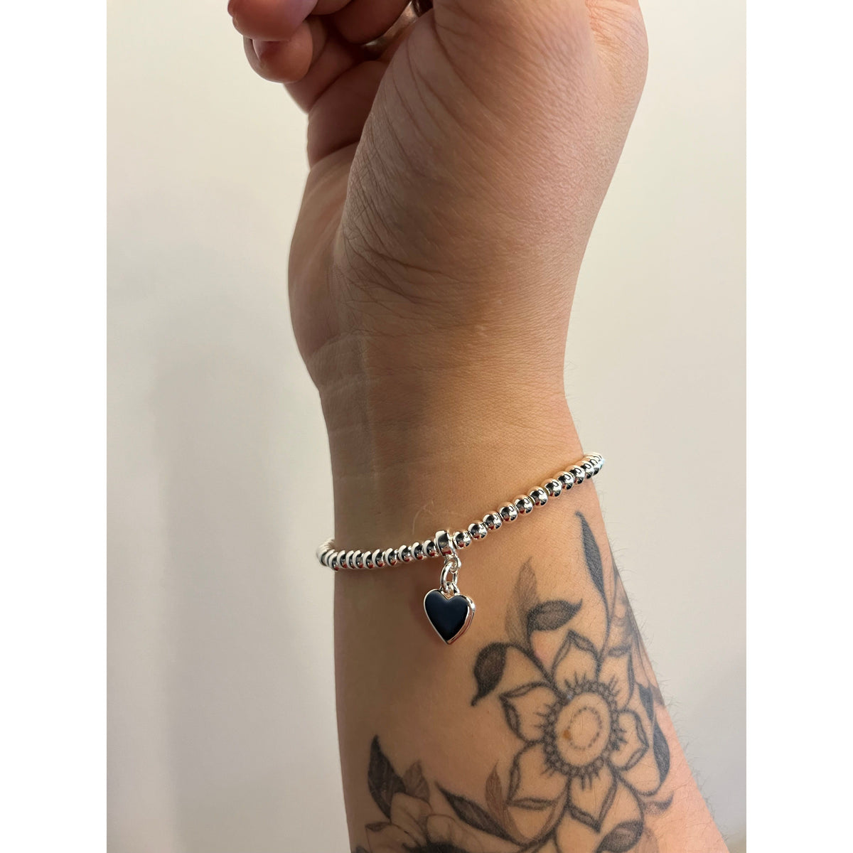 Solid Heart Charm Bracelet