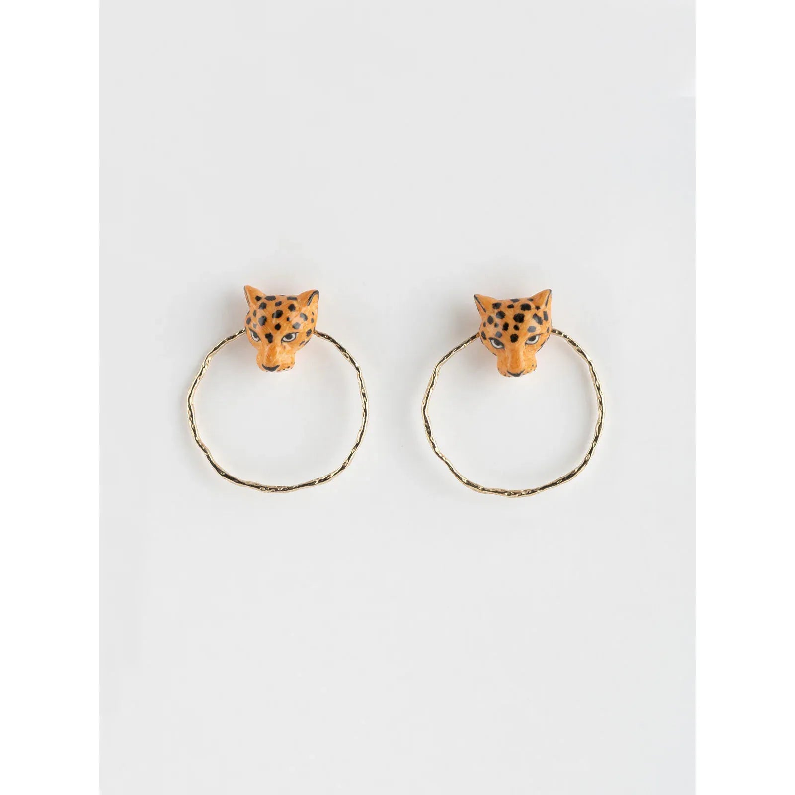Leopard Round Earrings