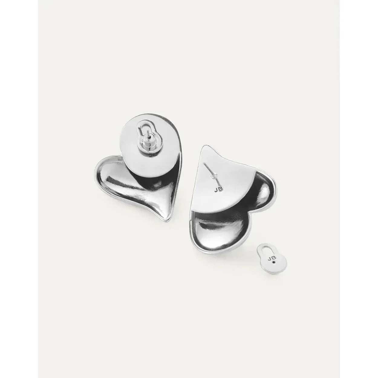 Mega Art Heart Button Earrings
