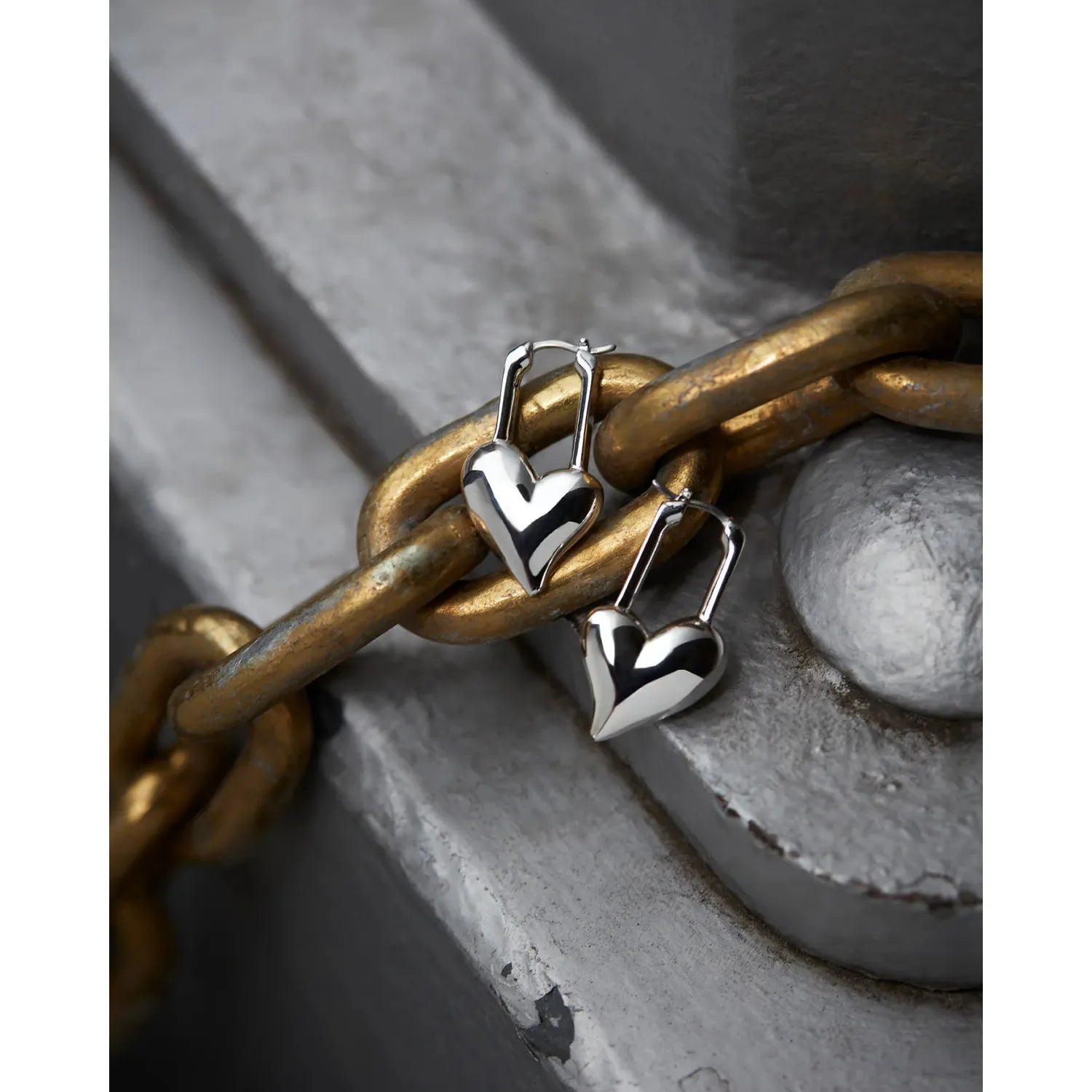 Padlock Heart Earrings