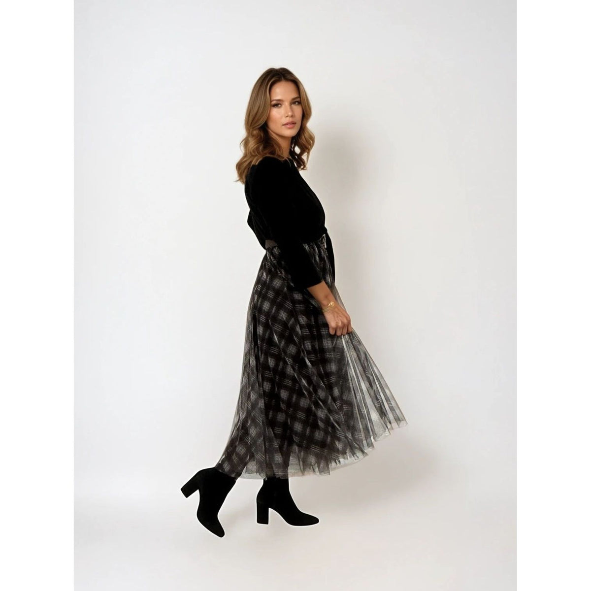 Reversible Plaid Skirt