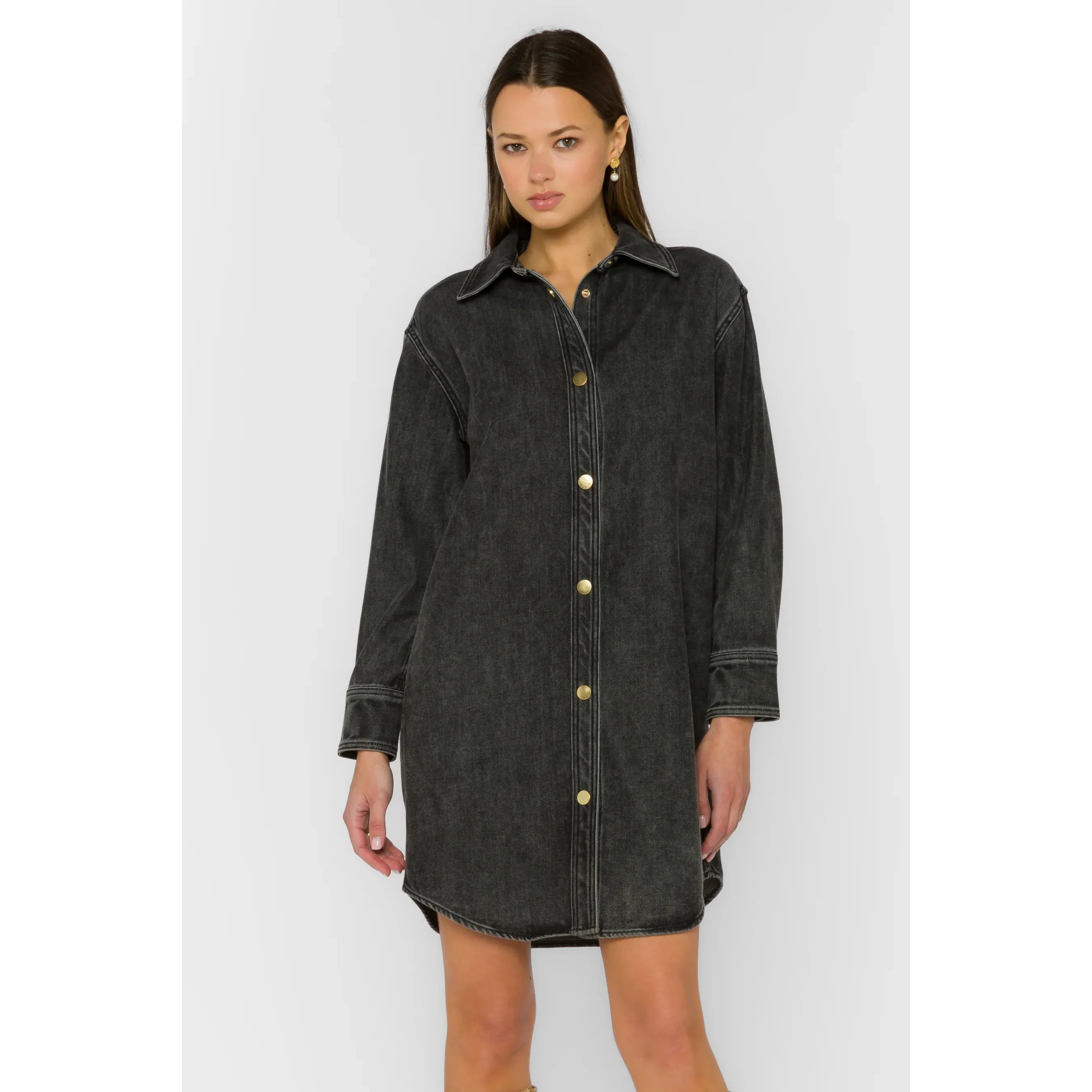 Leena Faded Black Dress