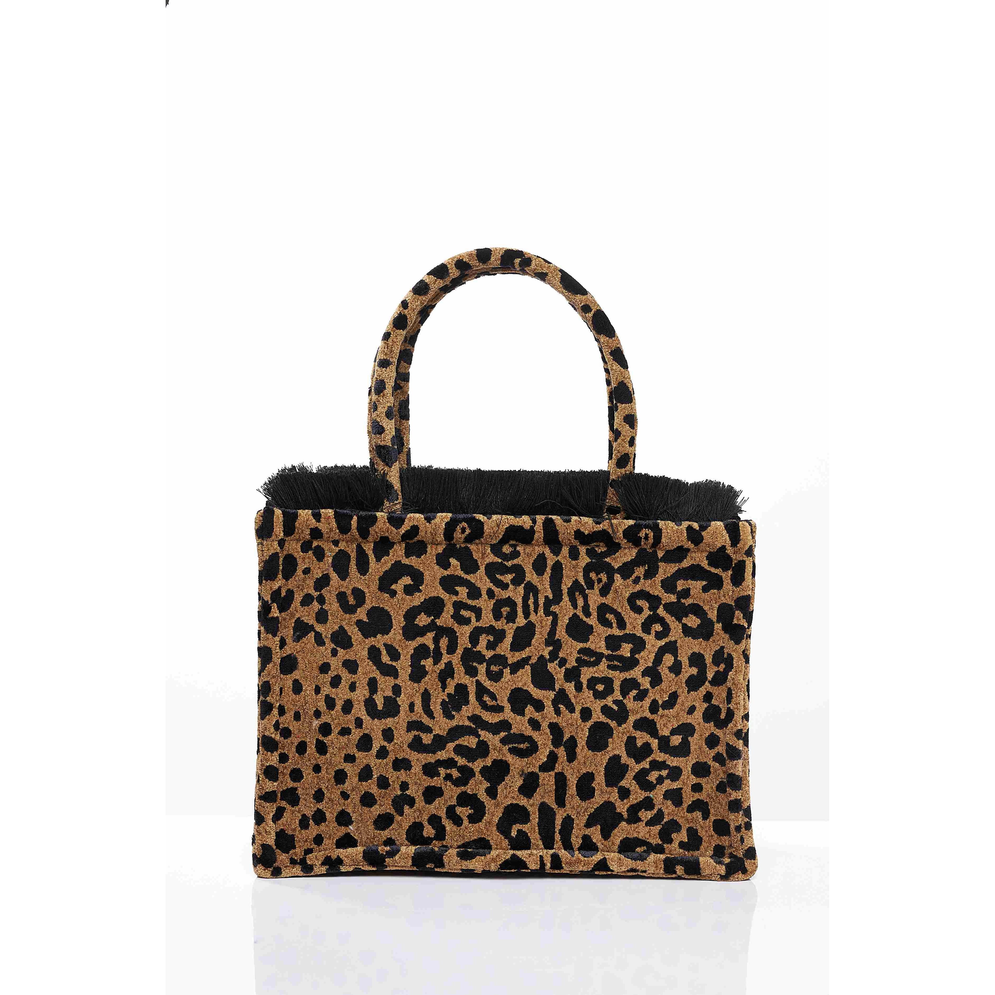 LEOPARD BROWN MEDIUM TOTE BAG