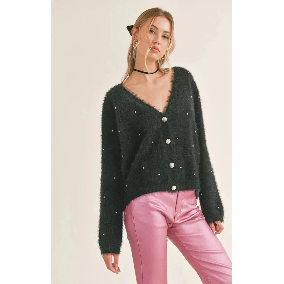 Marcie Pearl Embellished Cardigan