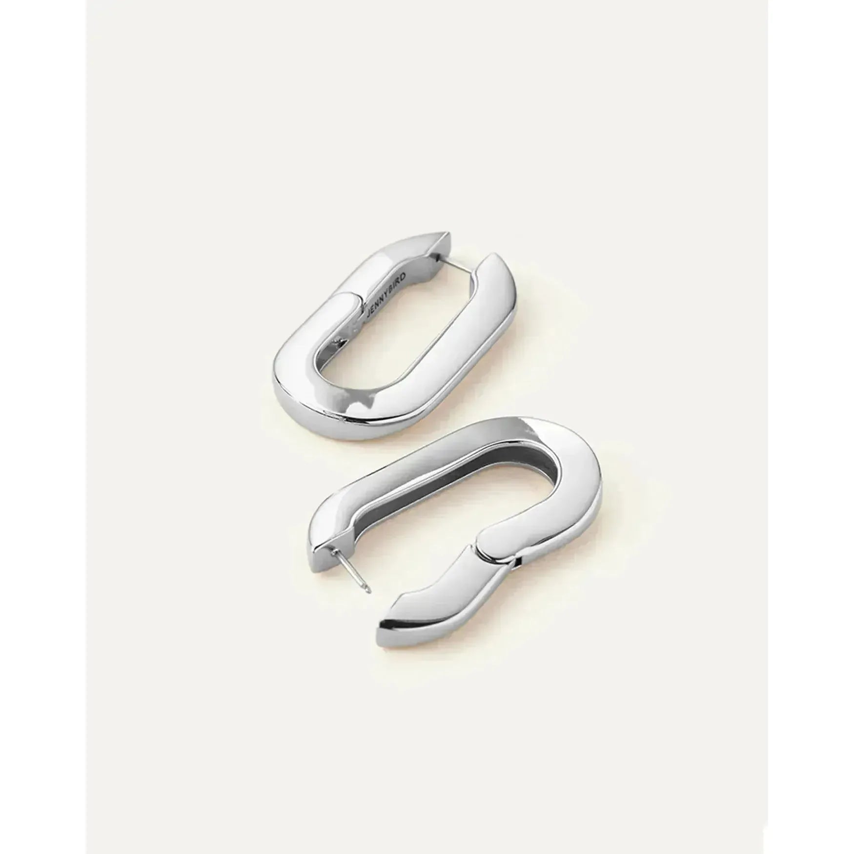 Jenny Bird Mega U-Link Earrings in High Polish Silver