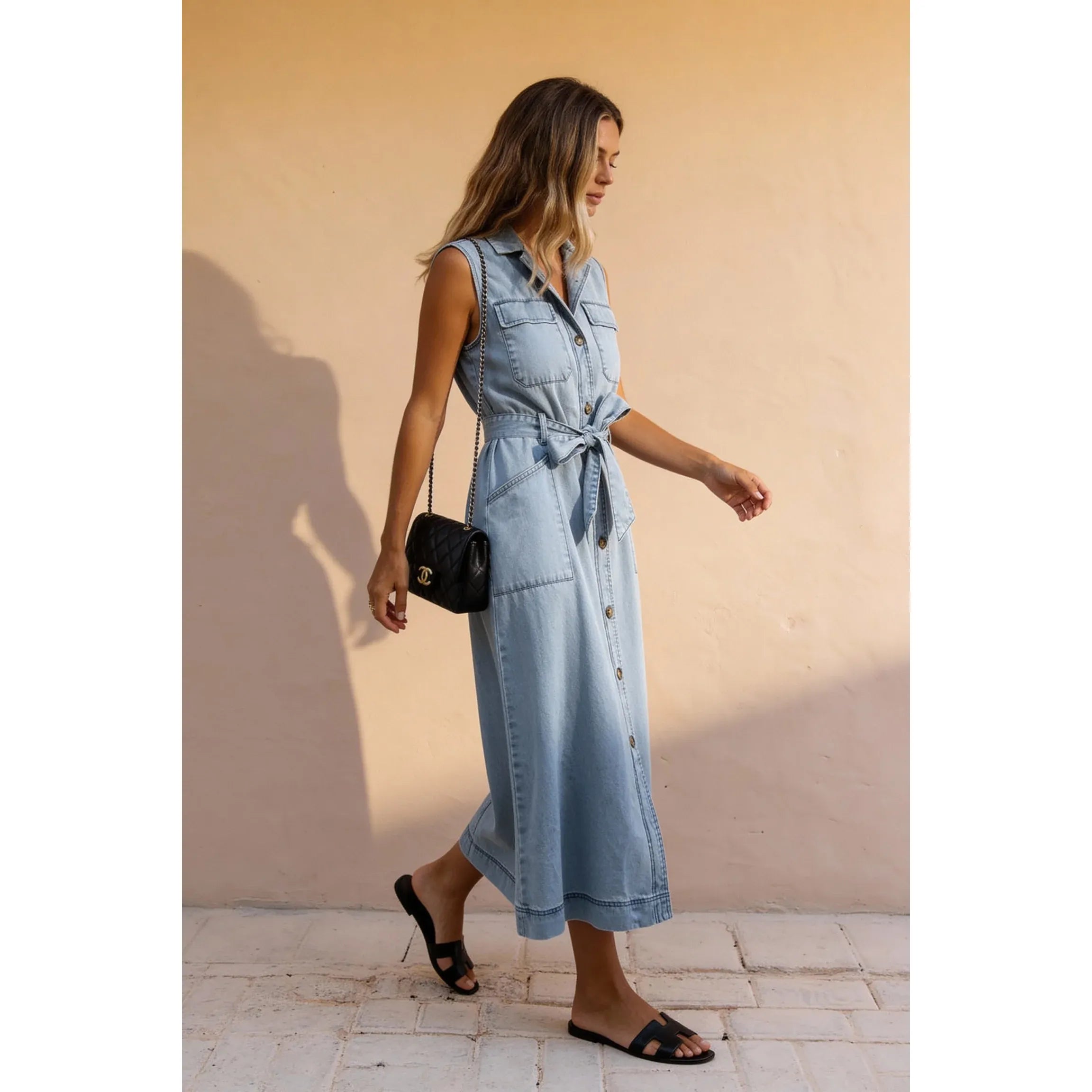 Melody Denim Button Dress