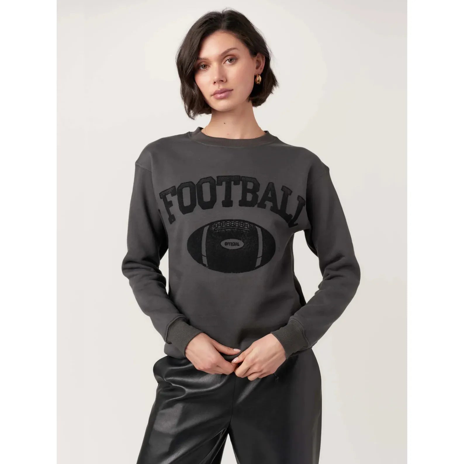 Flocked Football Galaxy Sweatshirt