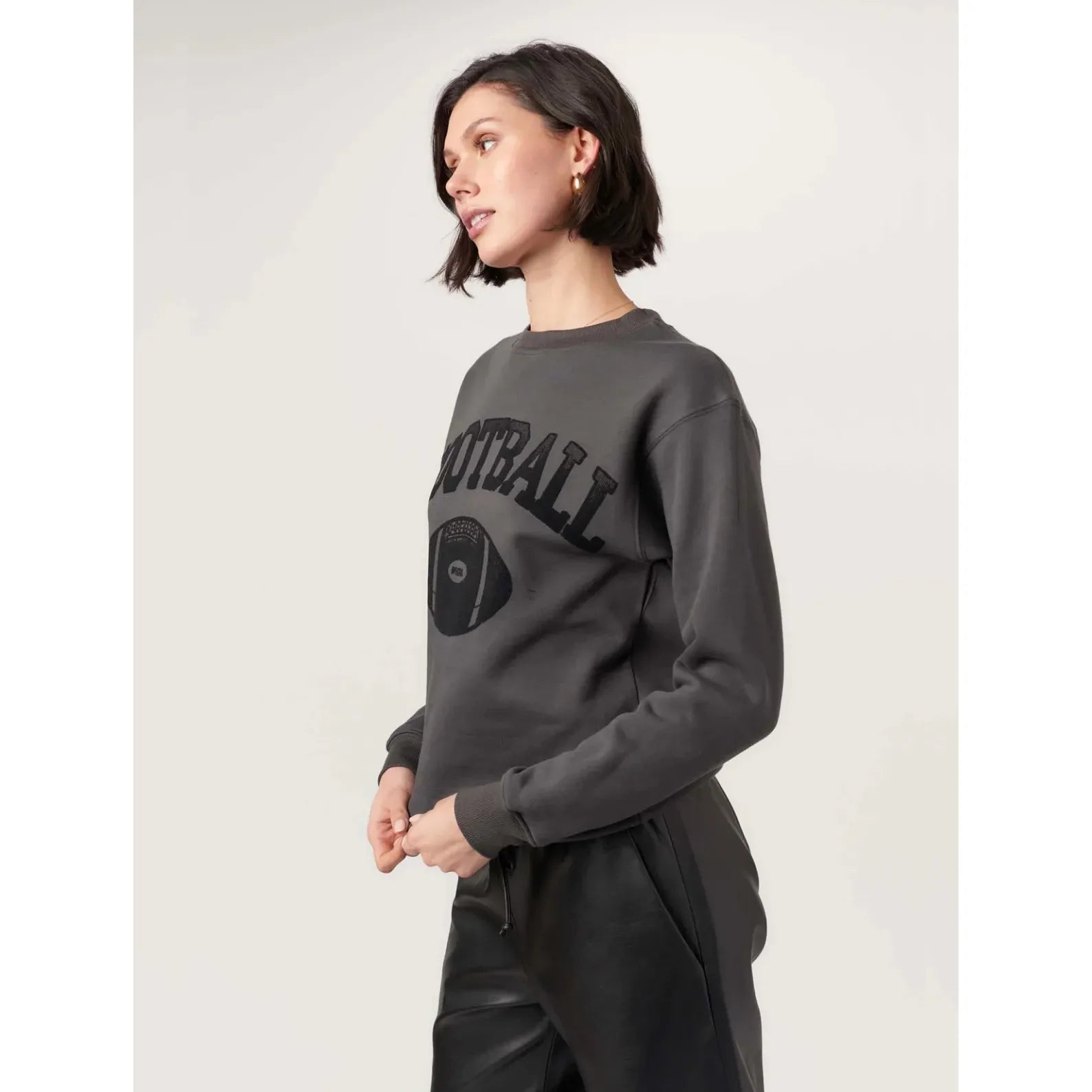 Flocked Football Galaxy Sweatshirt