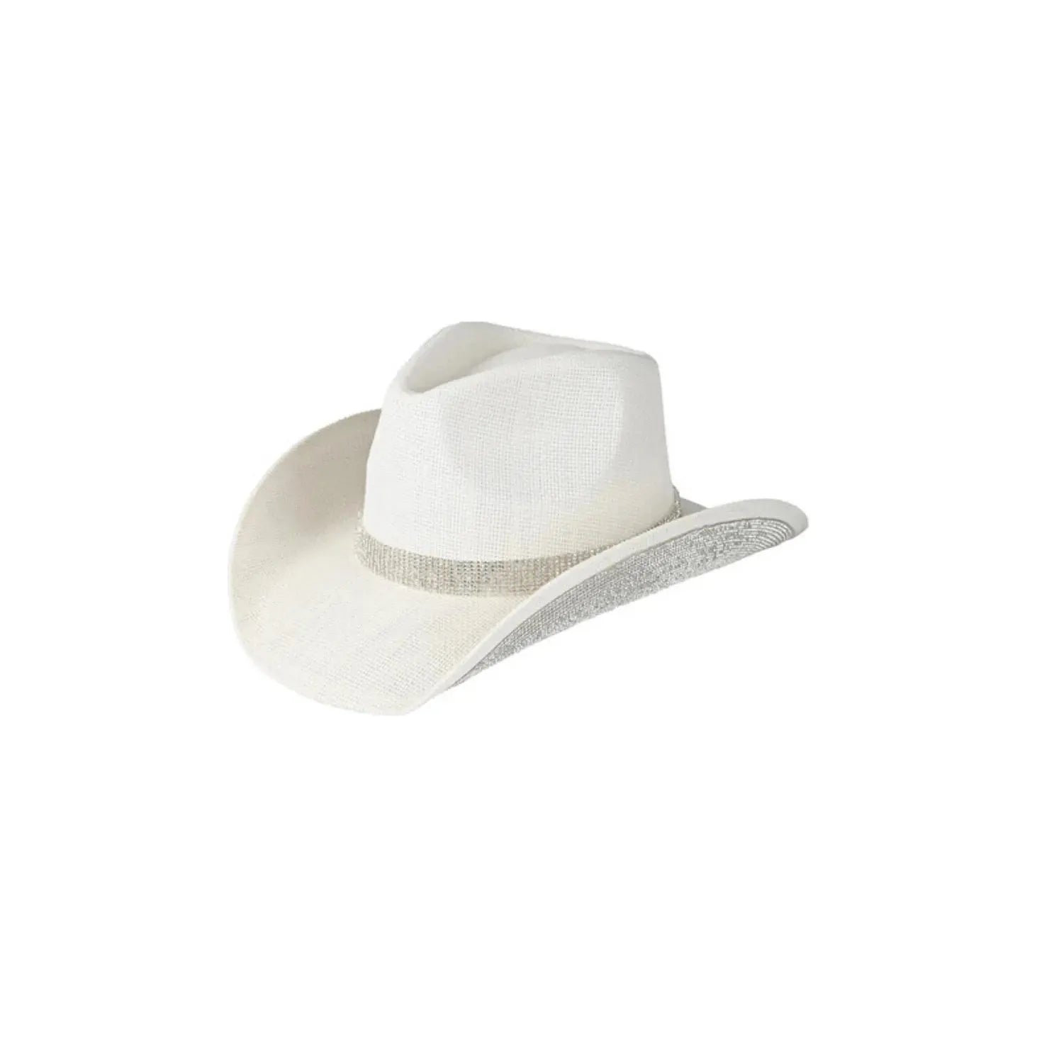 Under Brim Rhinestone Patch Cowboy Hat
