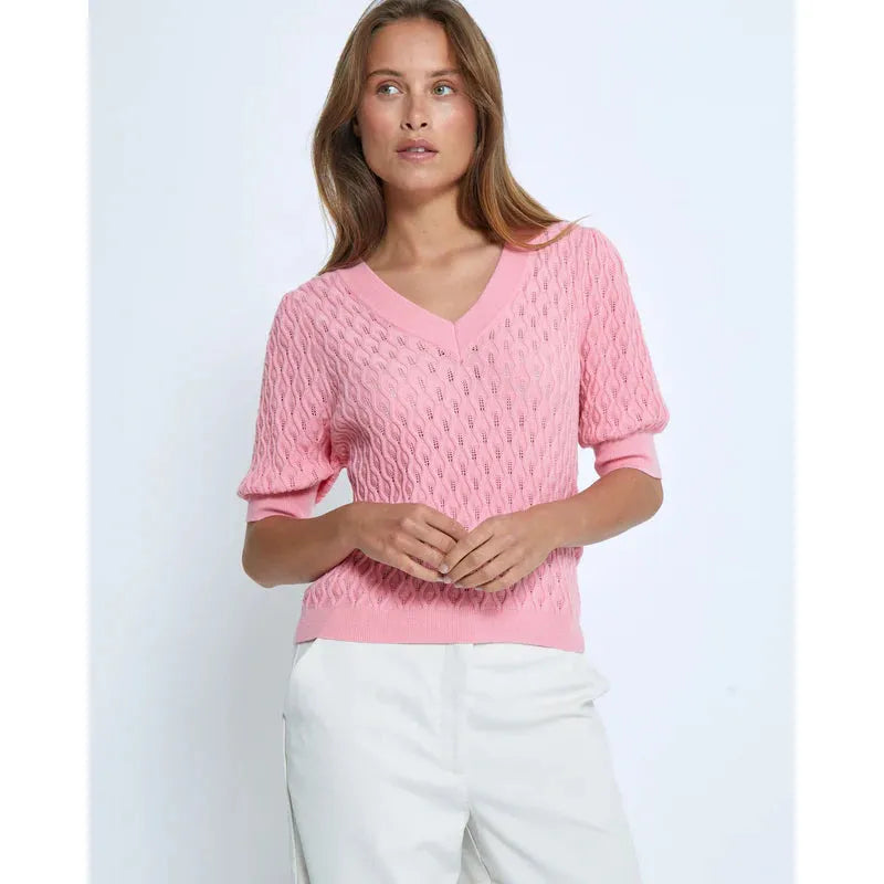 Rosalia Puff Sleeve Sweater Tee