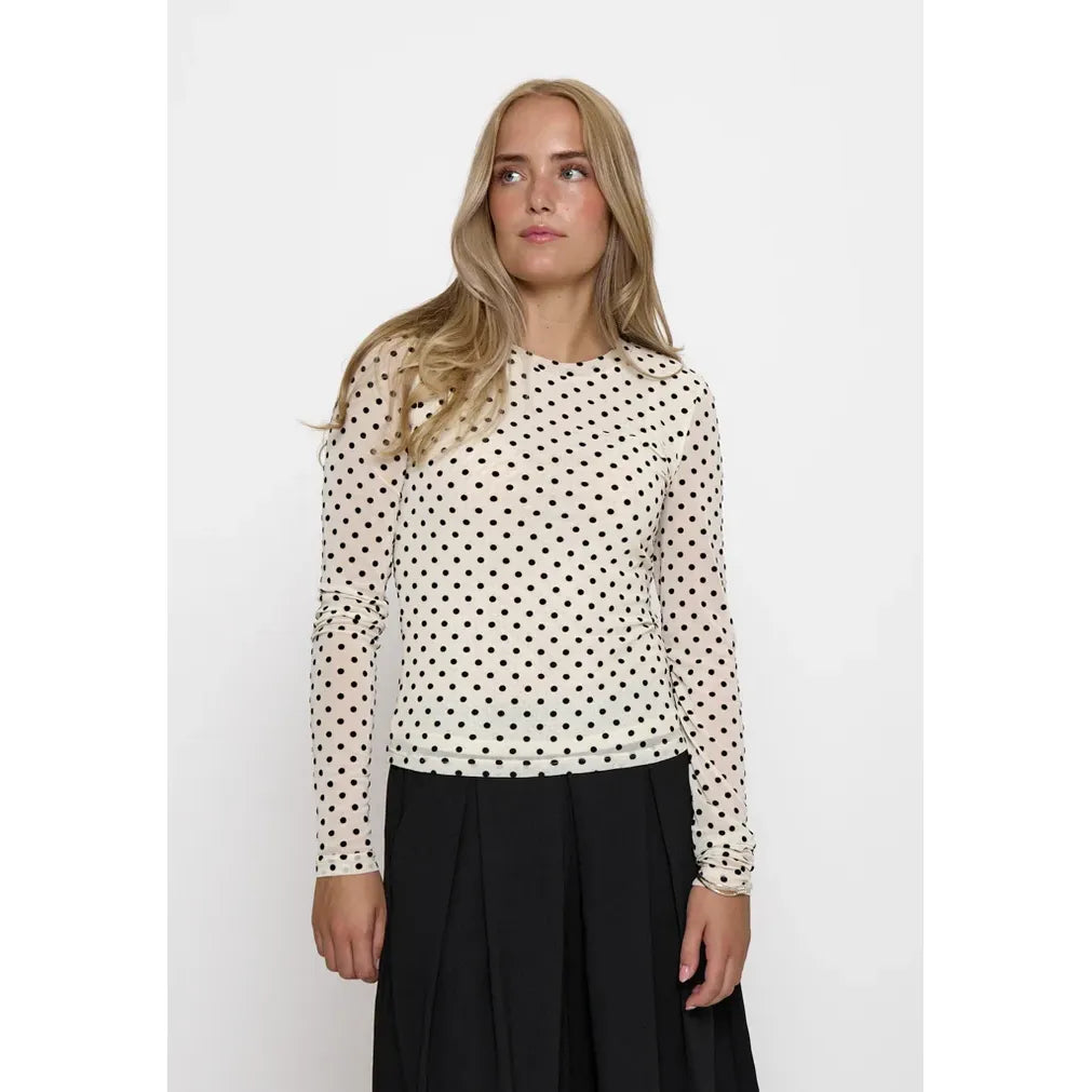 Rolo Polka Dot Mesh Top