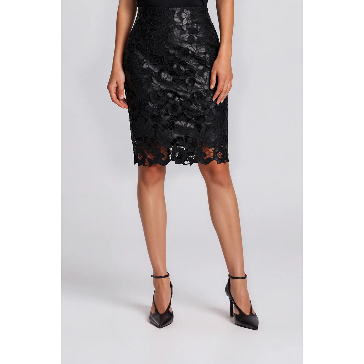 Twilight Embroidered Pencil Skirt