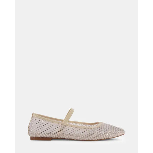 Steve Madden Mesh Ballet Flats with Rhinestone Detail