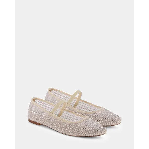 Steve Madden Mesh Ballet Flats with Rhinestone Detail