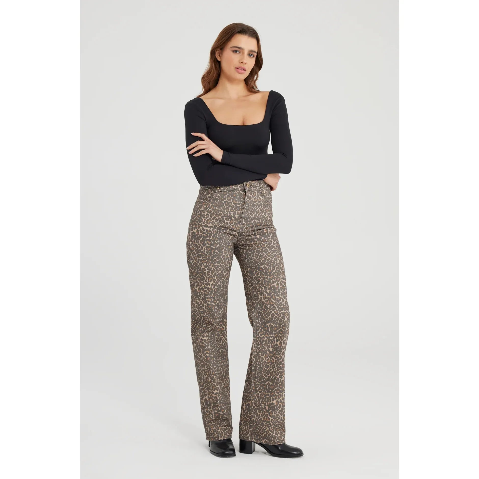Sara Leopard Print Jean