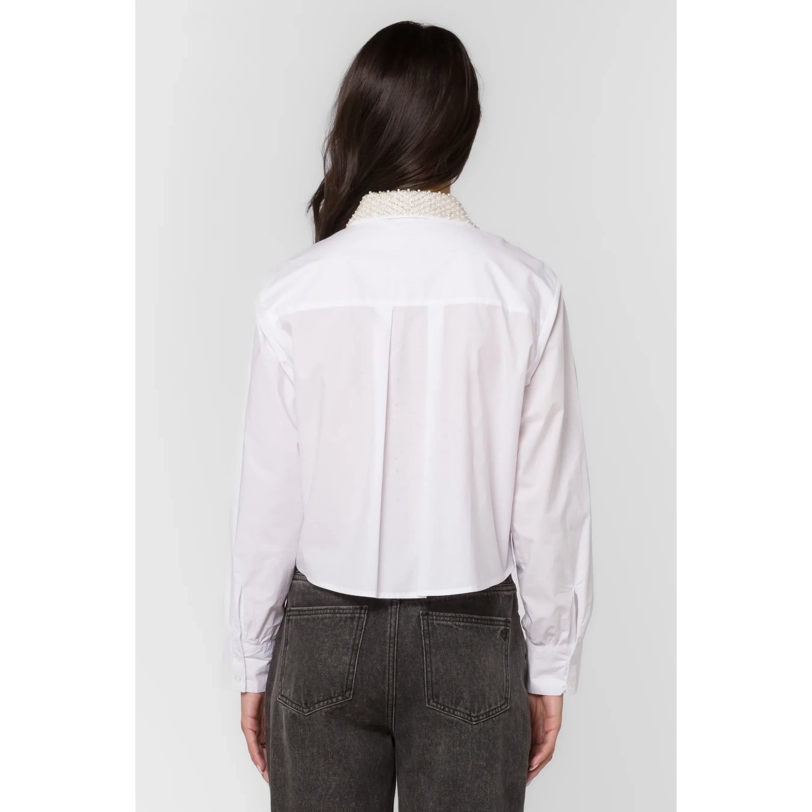 Soleil White Pearl Blouse