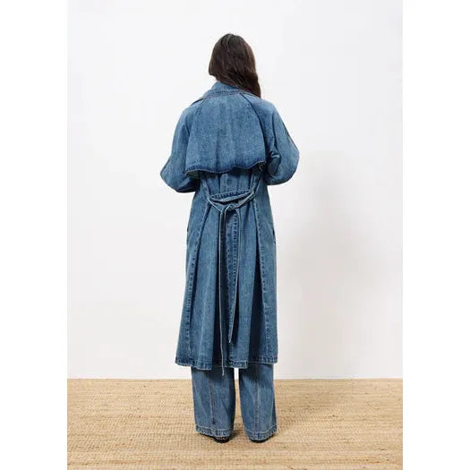 Carmelina Blue Jean Trench