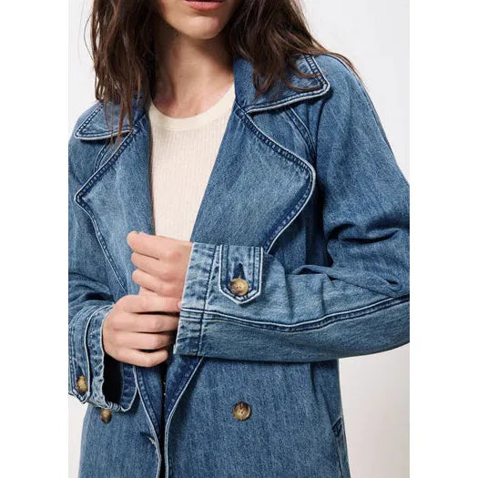 Carmelina Blue Jean Trench