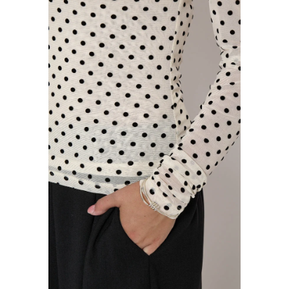 Rolo Polka Dot Mesh Top