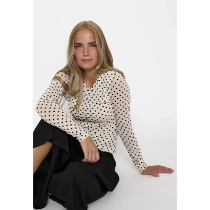 Rolo Polka Dot Mesh Top