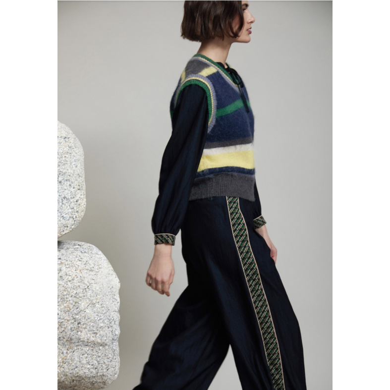 Contrast Print Trousers