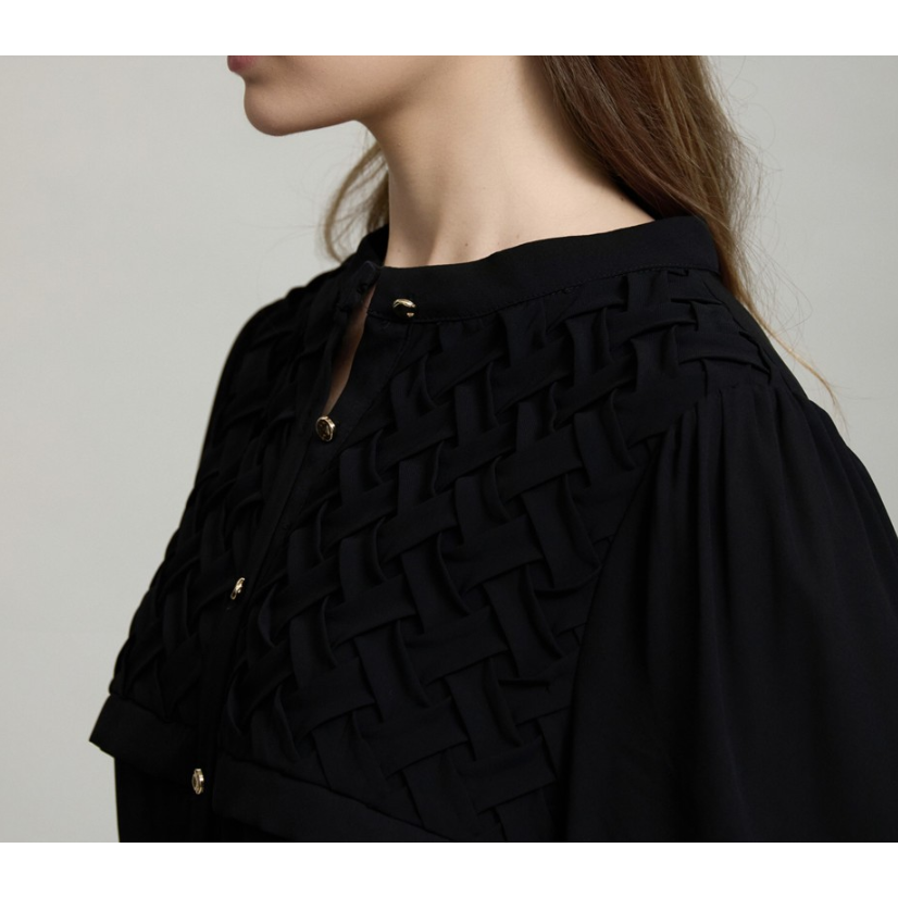 Braided Yoke Blouse