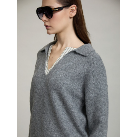 Layered Polo Sweater