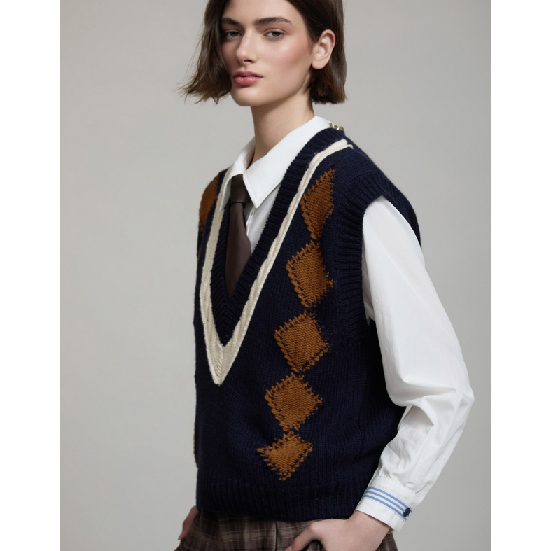 Argyle Knit Vest