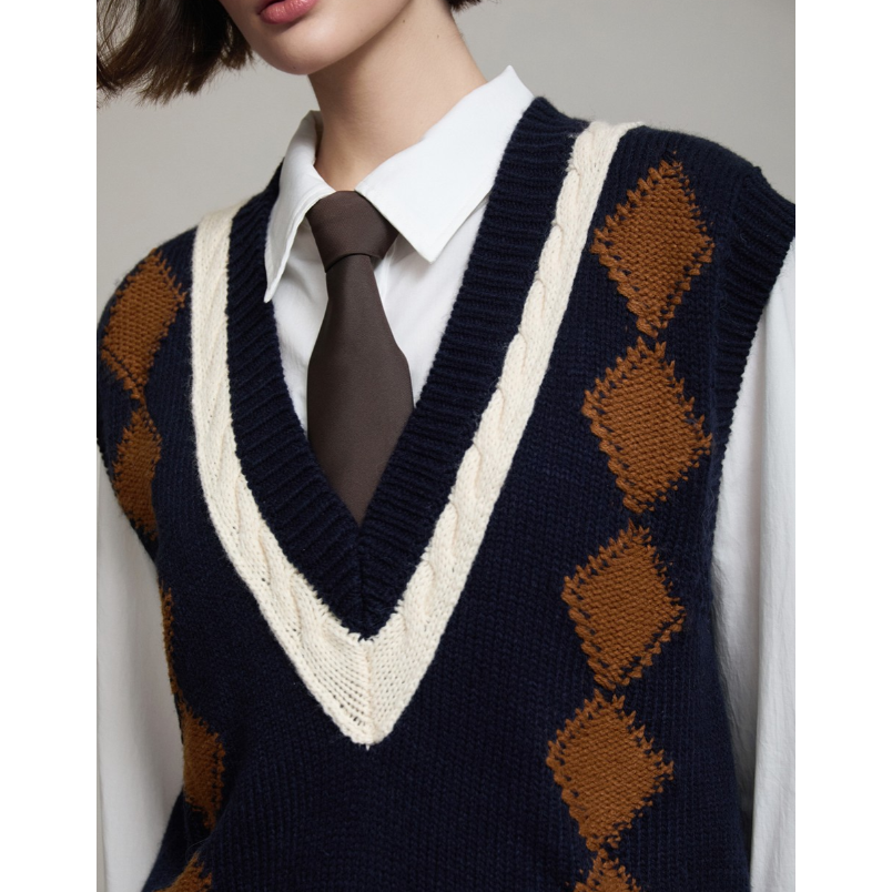 Argyle Knit Vest