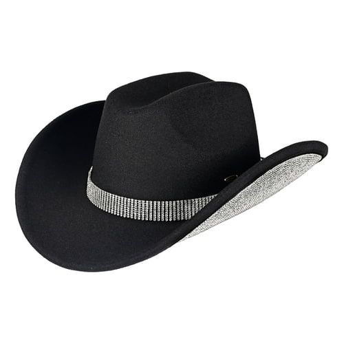 Vegan Felt Rhinestone Cowboy Hat