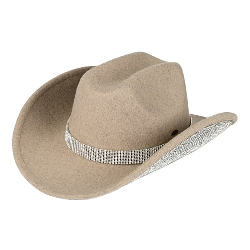 Vegan Felt Rhinestone Cowboy Hat