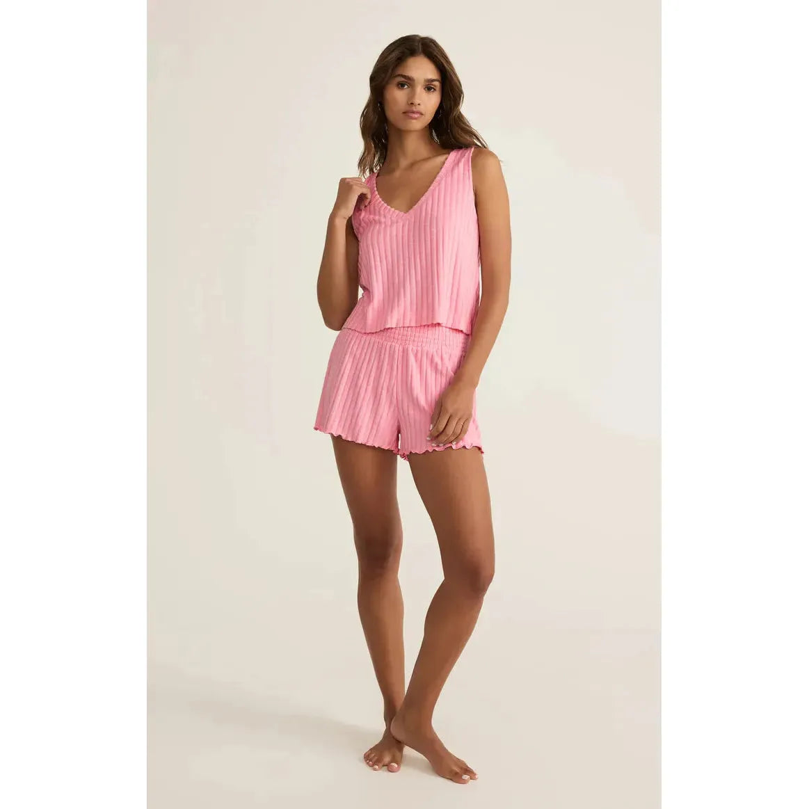 Dawn Smocked Rib Short