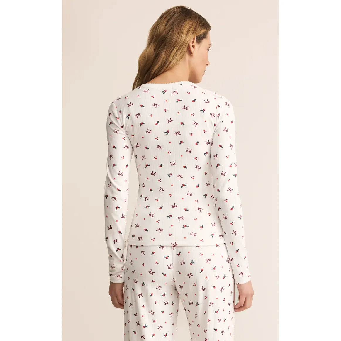 Holly Pointelle Long Sleeve Top