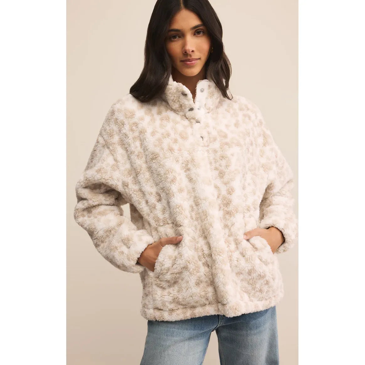 Brooklyn Leopard Sherpa Jacket