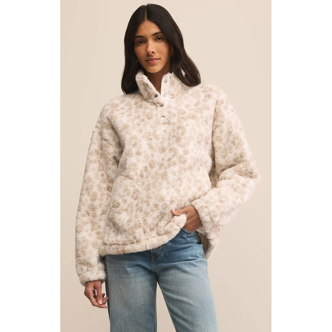 Brooklyn Leopard Sherpa Jacket