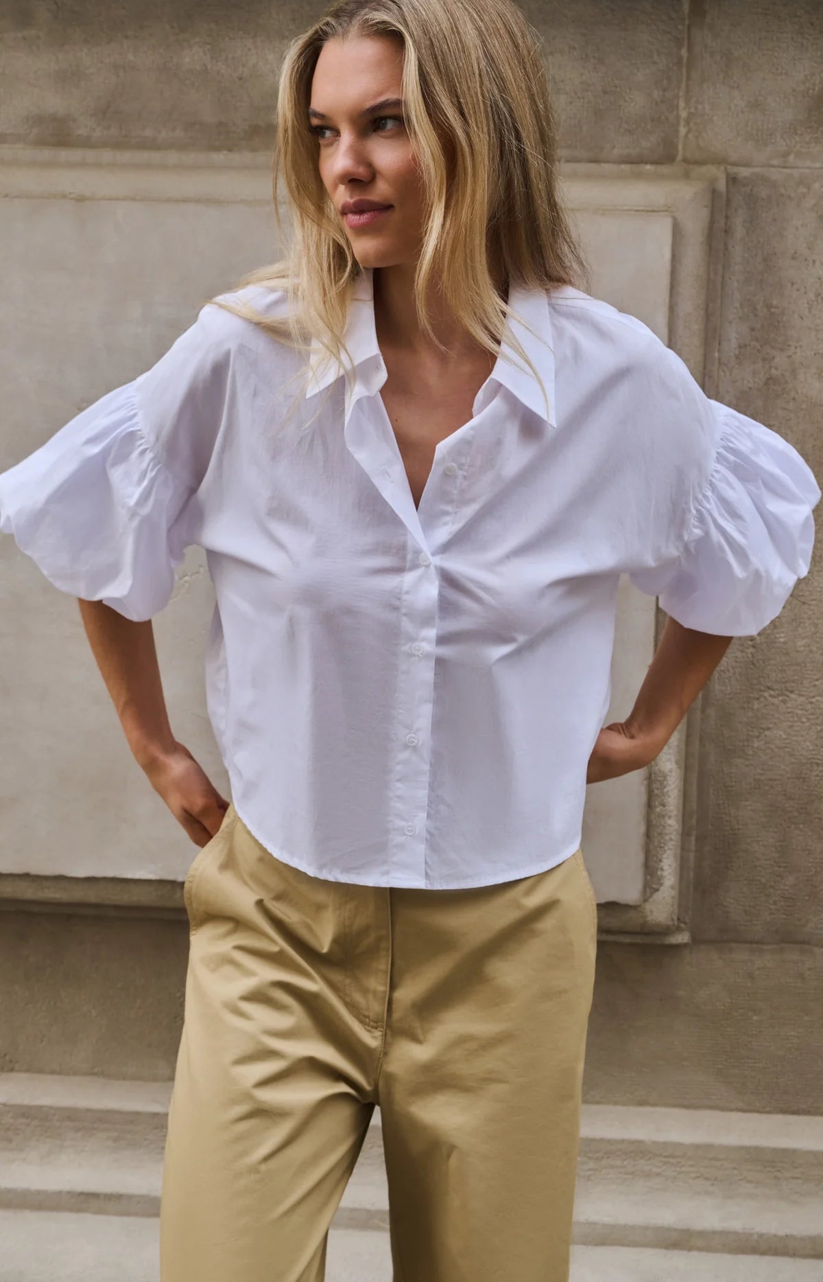 Cloud Nine Balloon Sleeve Blouse