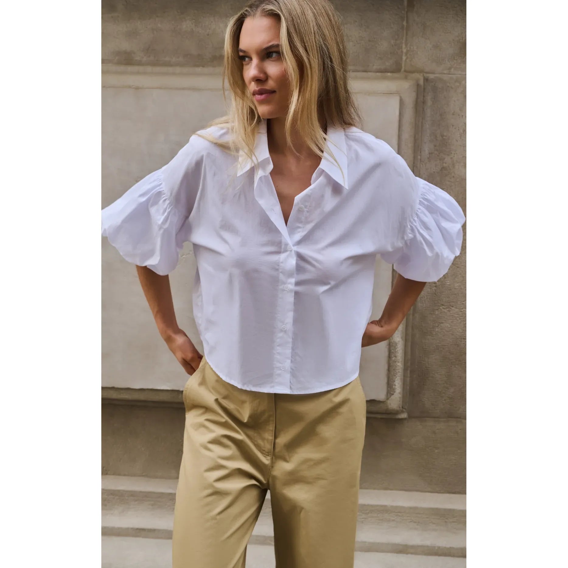 Cloud Nine Balloon Sleeve Blouse