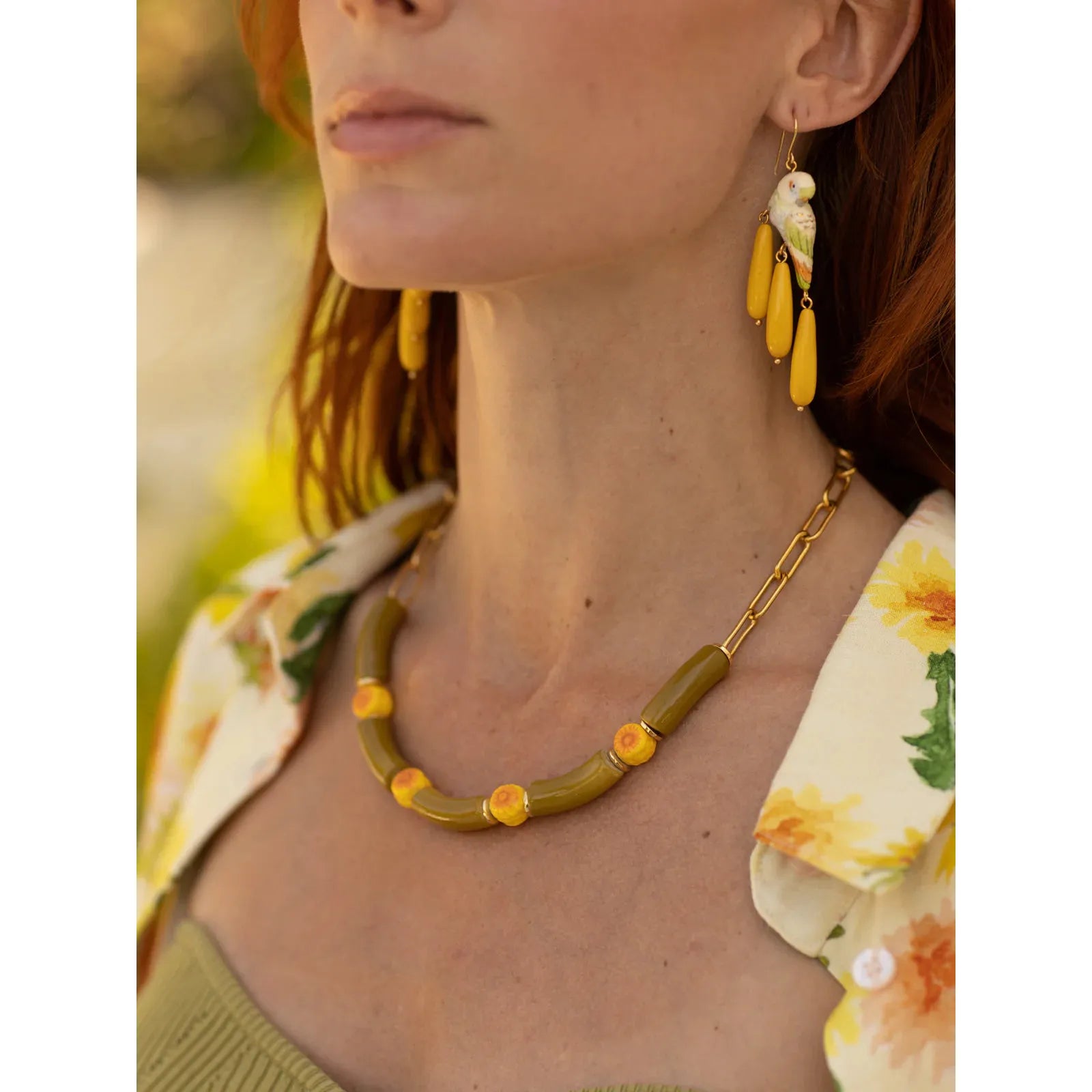 Parakeet Drop Earrings