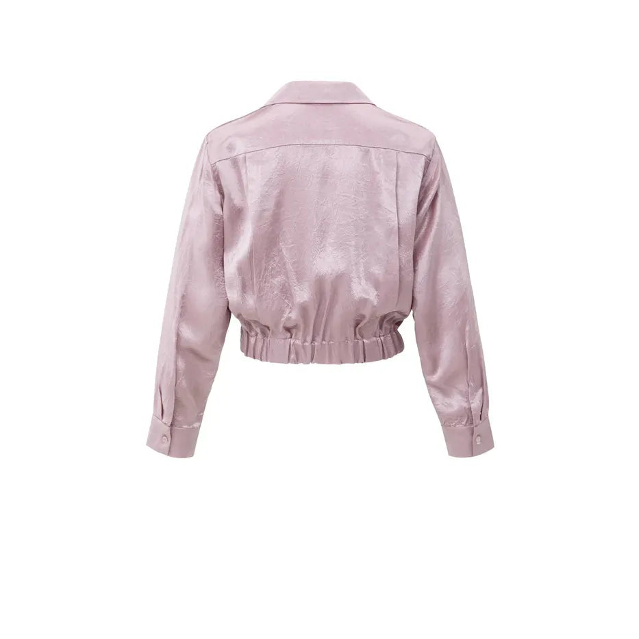 Cropped Satin Blouse