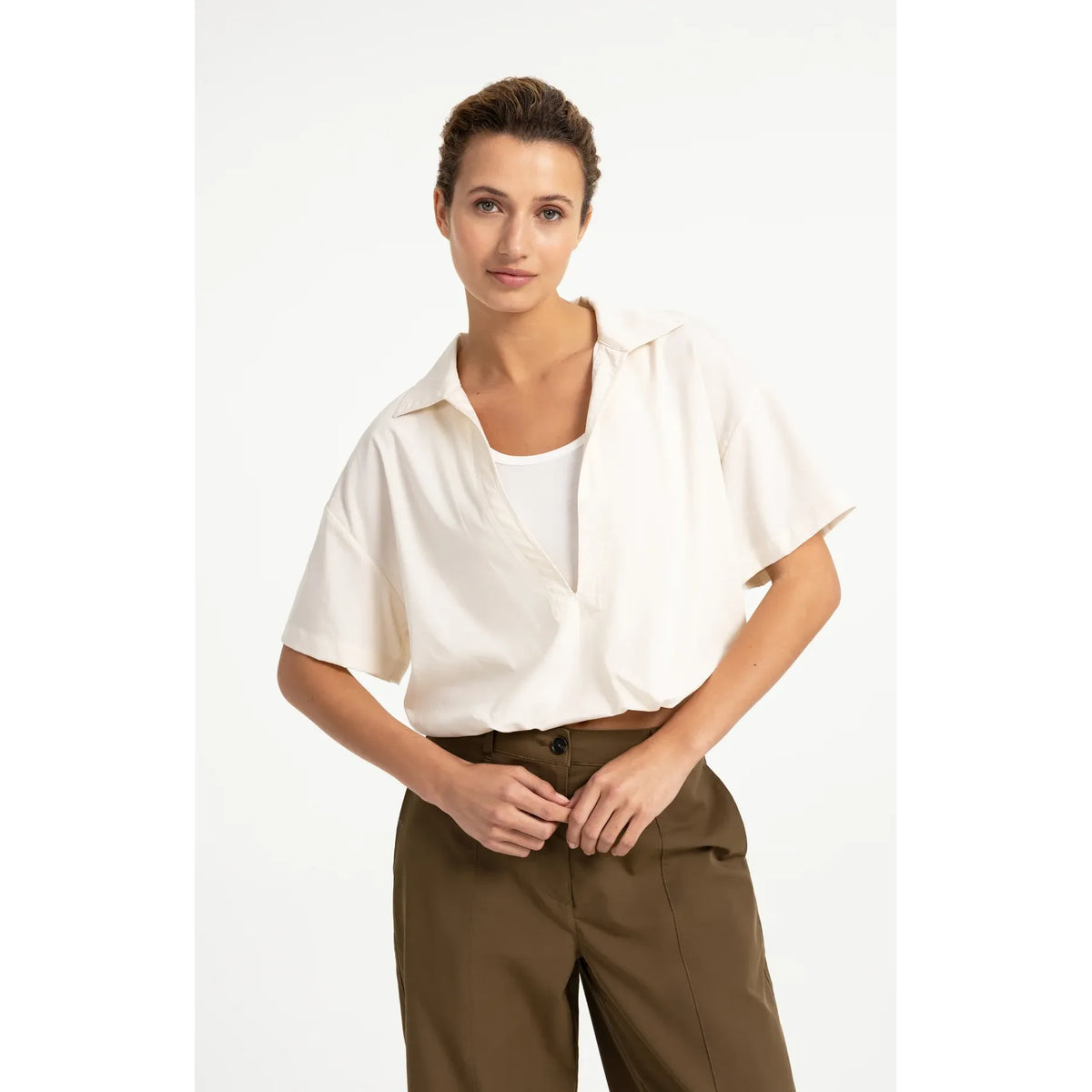 Short Sleeve Layer Balloon Top