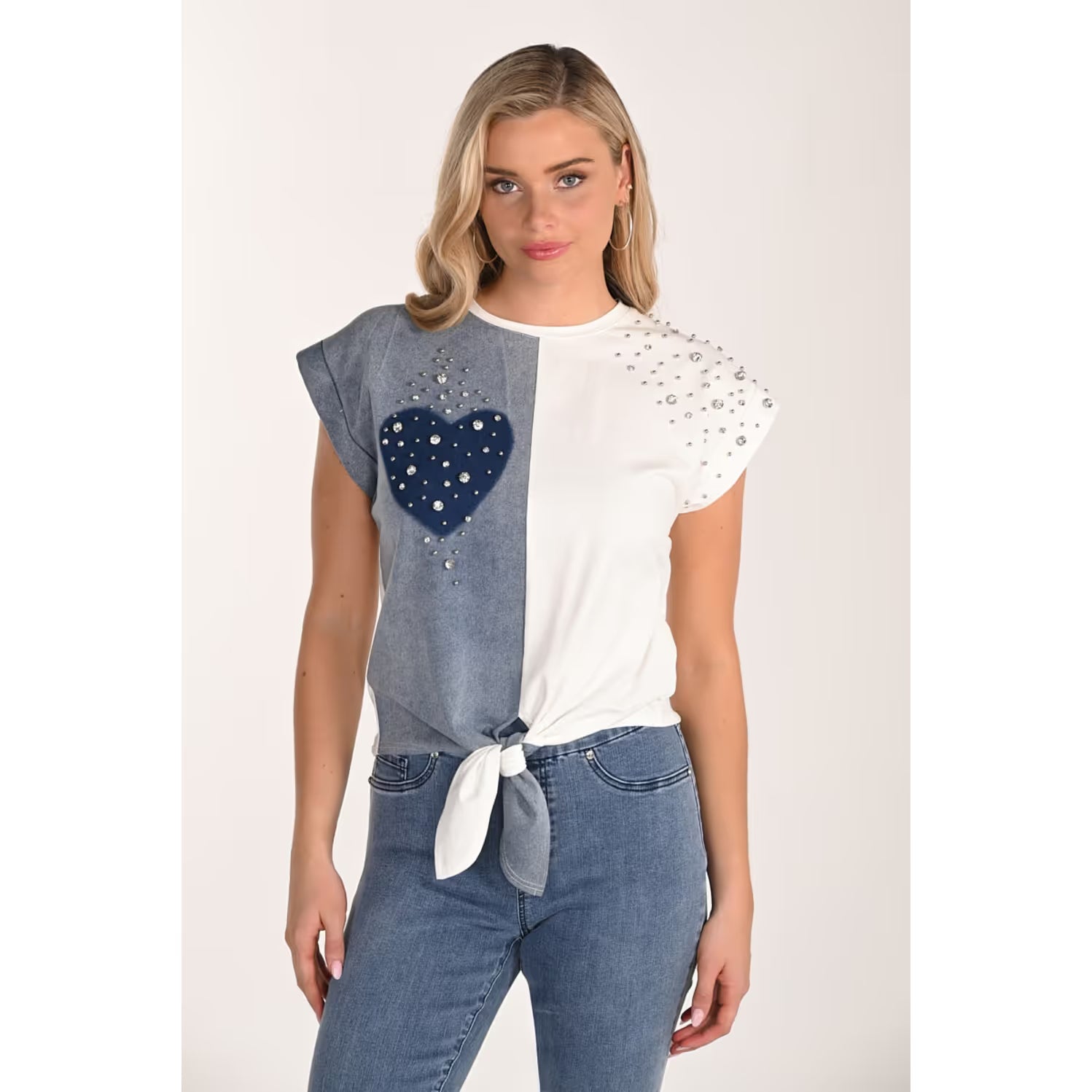 Heart Crew Neck Pullover Style 266550