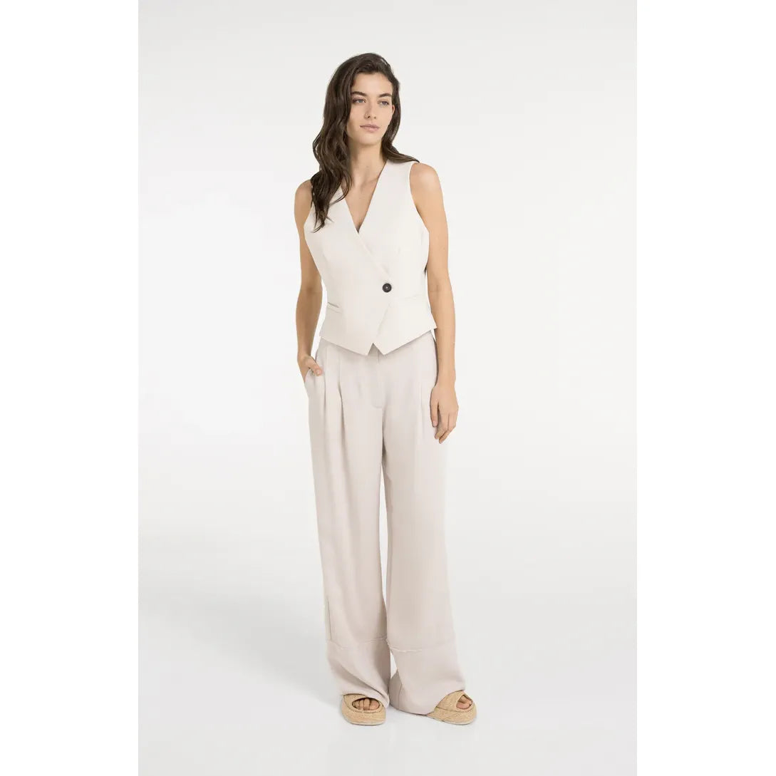 Gilet with Asymmetrical Closure