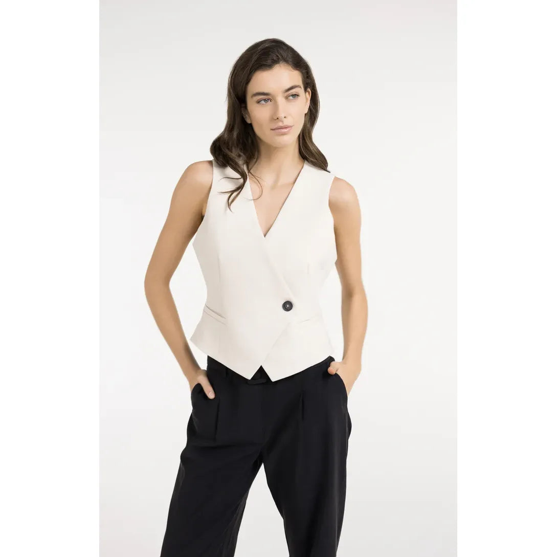 Gilet with Asymmetrical Closure