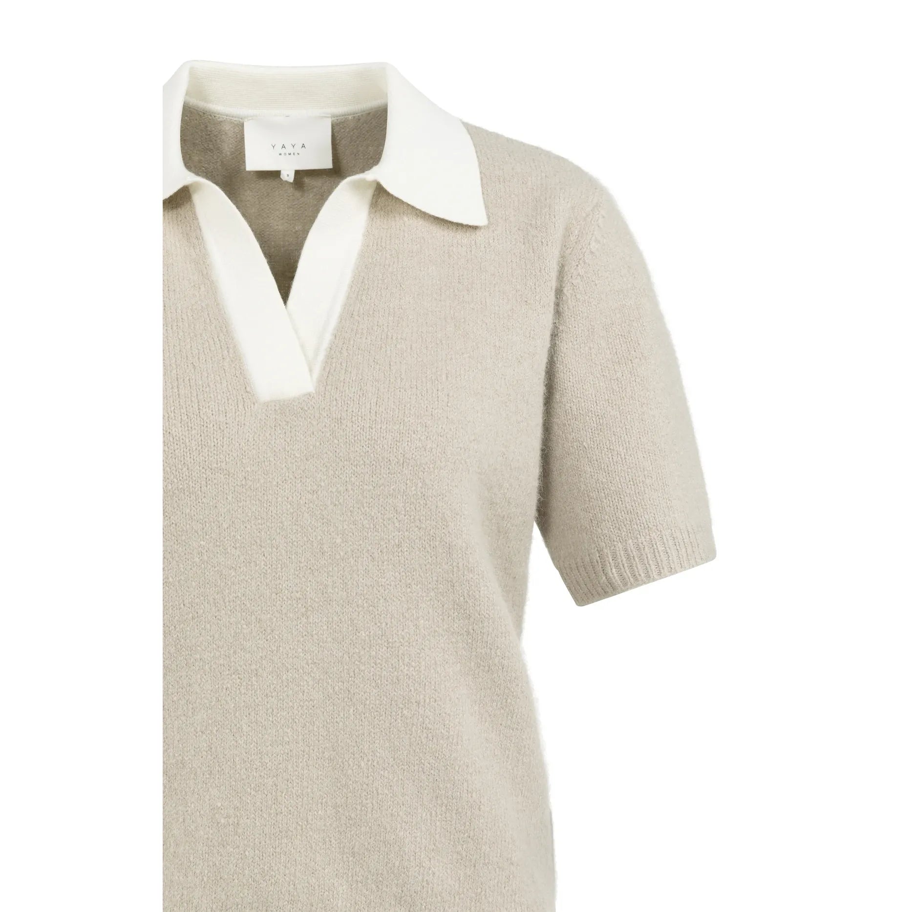 Collared Short Sleeve Sweater
