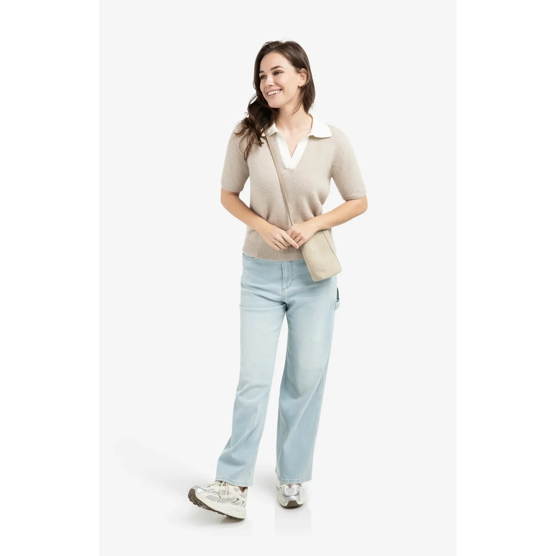 Collared Short Sleeve Sweater