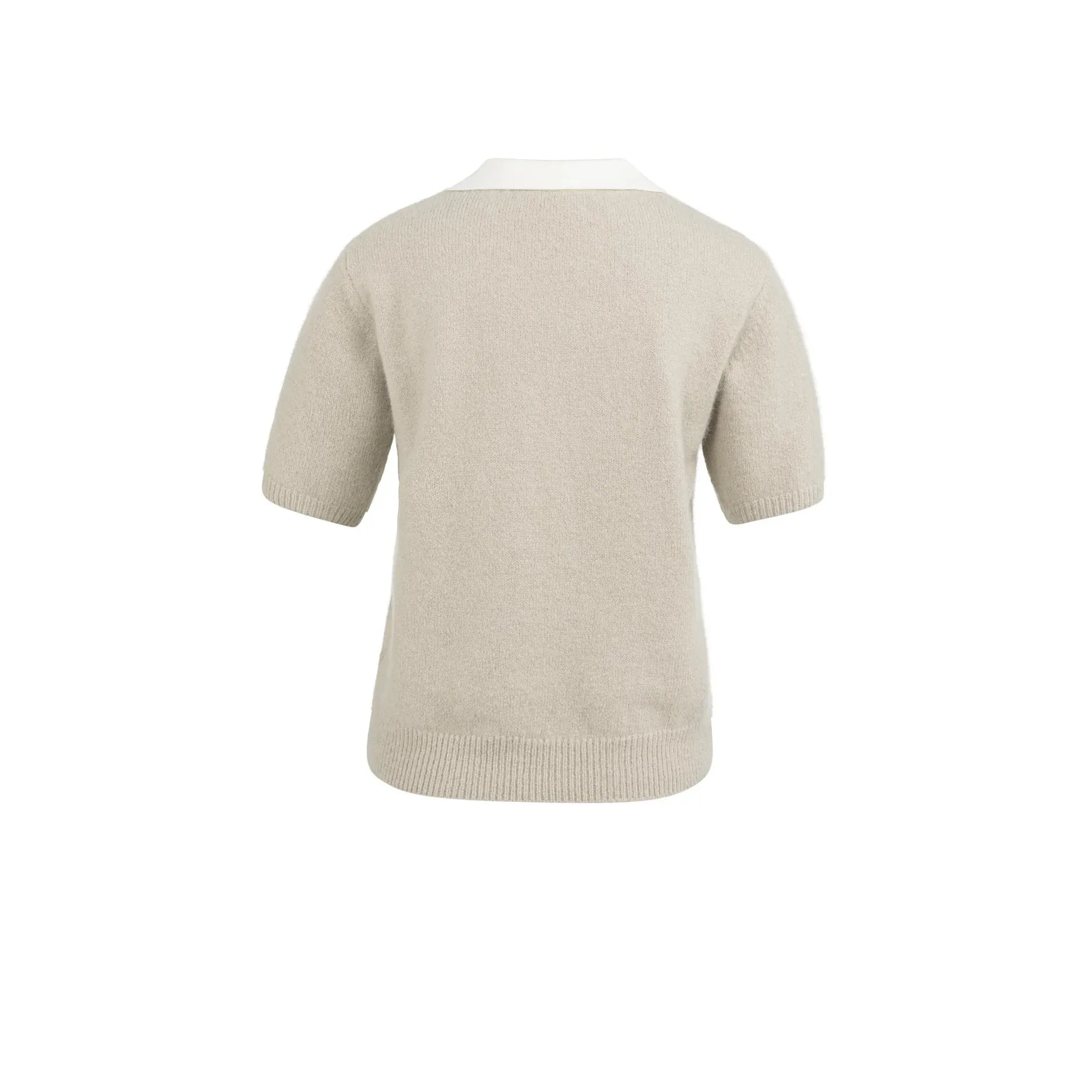 Collared Short Sleeve Sweater
