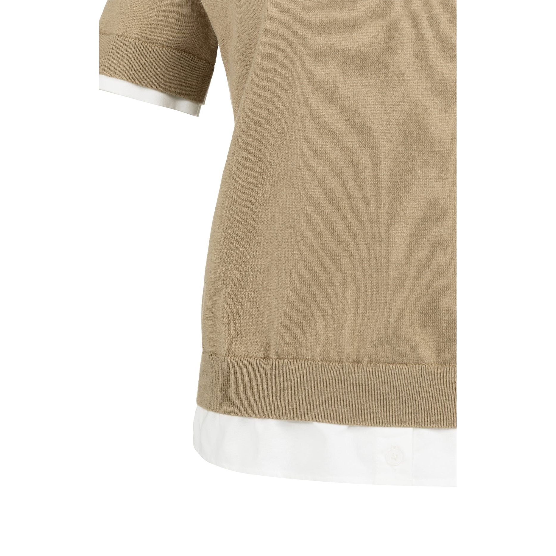 Double Blouse Hem Short Sleeve Top