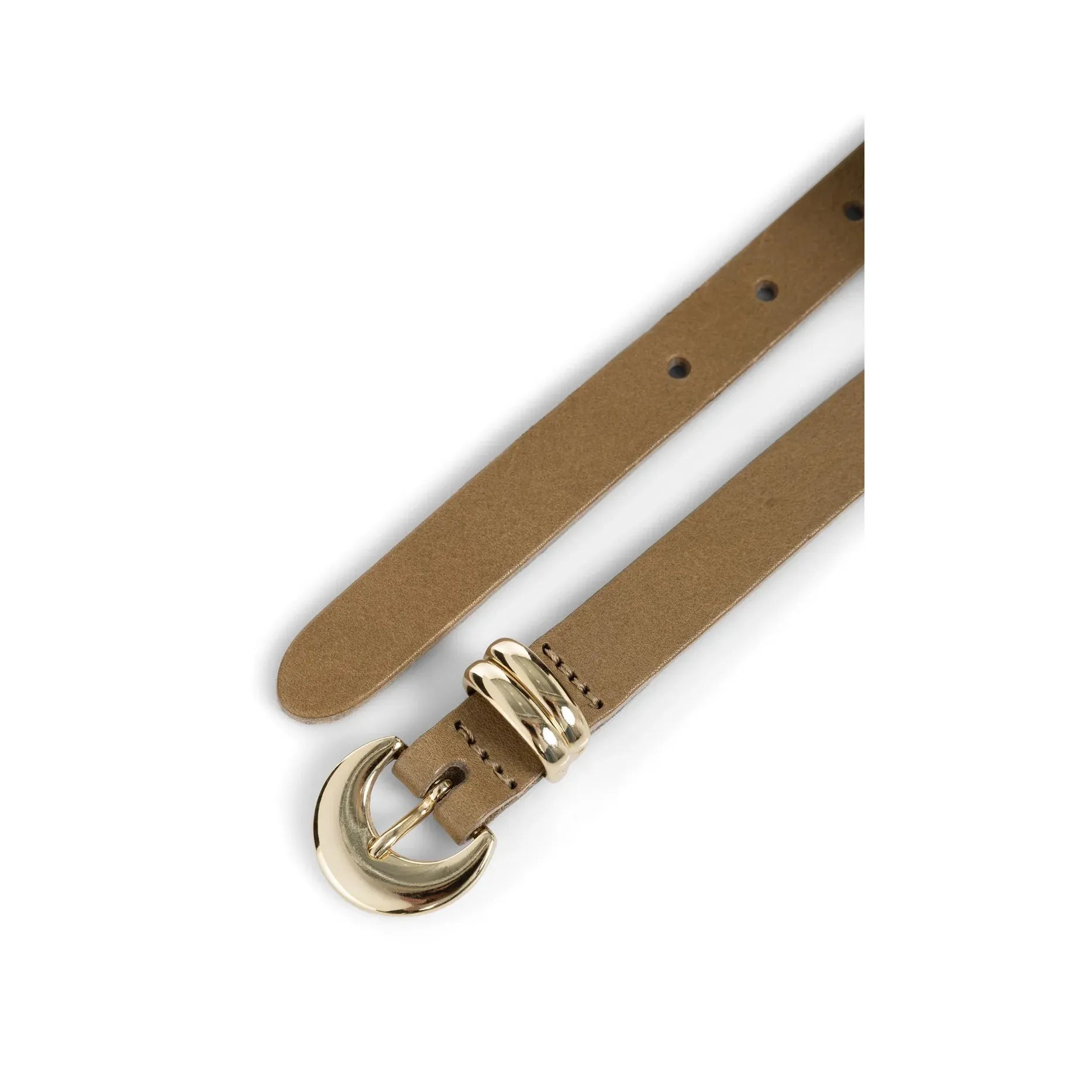 Leather Belt w/ Moon Buckle